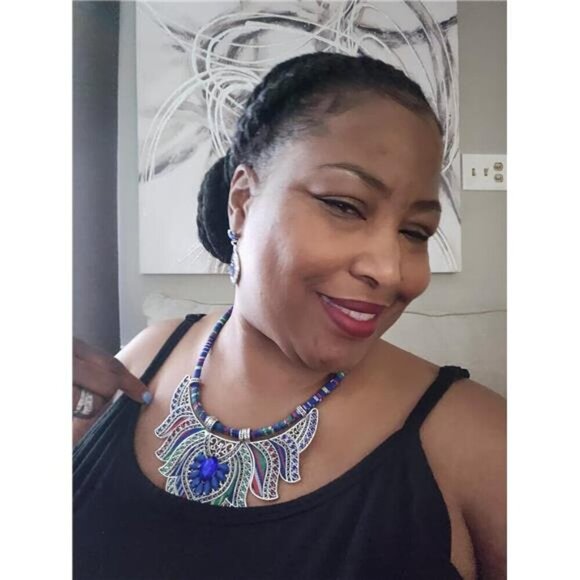 Gold Boemian Jewelry Sets for Women, Boho Tribal Retro Statement Choker Necklace - Picture 4 of 8